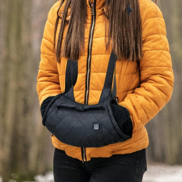 Beheizter Handmuff USB-betrieben mit Gürtel