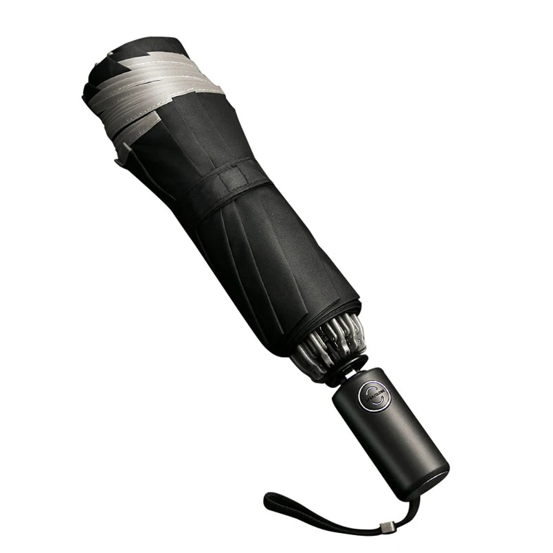 Automatic Reverse Folding Windproof Umbrella with Reflective Strips