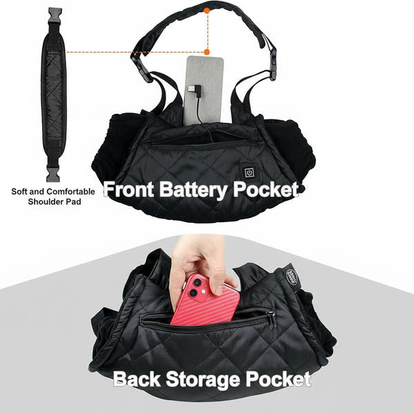 Beheizter Handmuff USB-betrieben mit Gürtel
